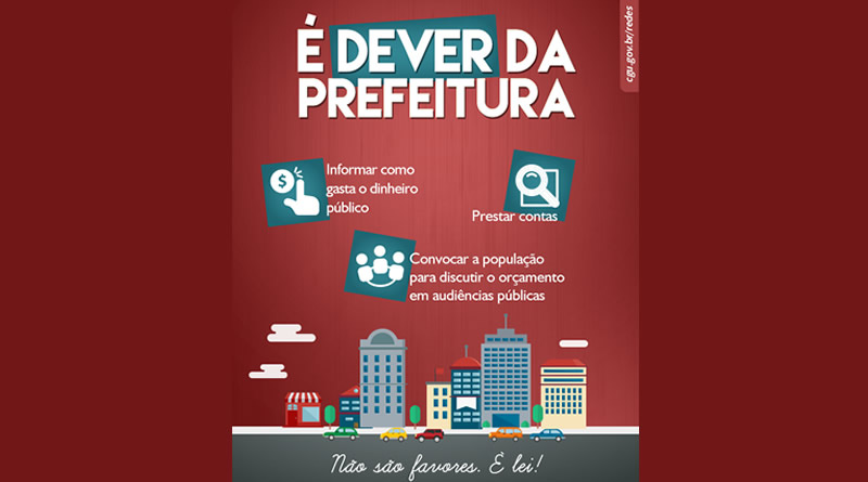 CGU faz campanha para população cobrar de prefeituras informações sobre gastos financeiros