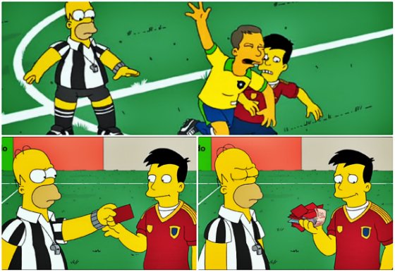 Homer Simpson, vira árbitro da Copa do Mundo no Brasil