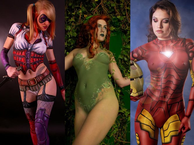 Pintura corporal: Qual sua super herói preferida