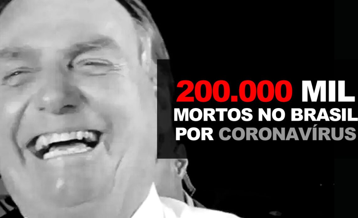O deboche de Bolsonaro com os 200 mil mortos por coronavírus no Brasil